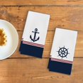 thumbnail image 3 of Nautical Boat Kitchen Dish Towels - Nautical Hand Towels, Gifts for Boat Owner, Coastal Kitchen Chenille Towels 18 X 26 Inches, Set of 2（White）, 3 of 5