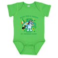 thumbnail image 3 of Irish You A Happy St. Patrick'S Day Baby Bodysuit Bluey Green Leaf Baby Bodysuit Family Blue Dog Baby Bodysuit Lucky Shamrock Tee, Blue Dog St. Patricks, Bluey Shamrock Baby shower gift, Baby Clothes, 3 of 5