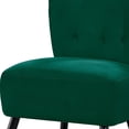 thumbnail image 3 of Upholstered Armless Accent Chair with Flared Back and Button Tufting, Green - Saltoro Sherpi, 3 of 5
