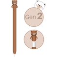 thumbnail image 1 of wonima02 Cute Bear Apple Pencil Case for Apple Pencil 2nd Generation Case Silicone Protective Cover Sleeve Skin Accessories (Brown, Apple Pencil 2nd Generation), 1 of 1
