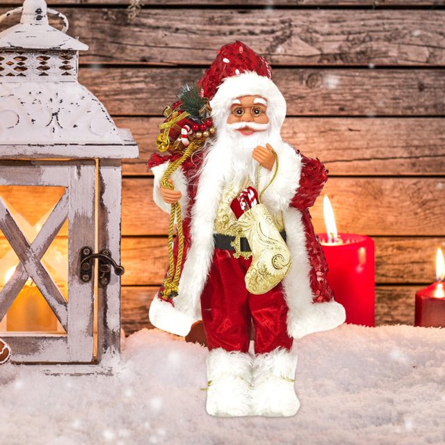 Muñeco de Navidad Hugo figura decorativa de Papá Noel 45cm