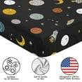 thumbnail image 5 of Sweet Jojo Designs Black Space Galaxy Boy Fitted Crib Sheet, 5 of 6