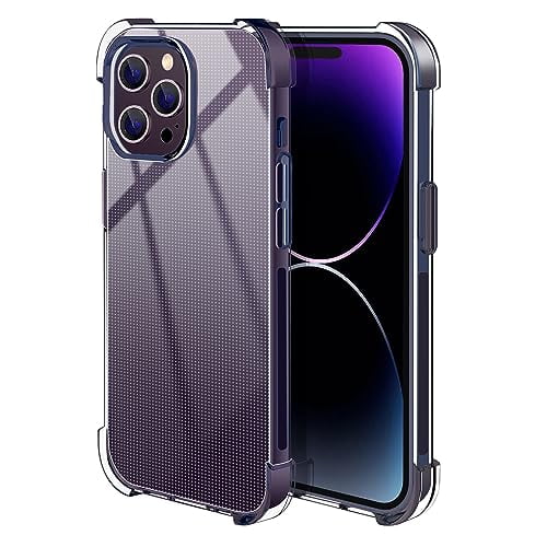 ( 6.1 inch ) Designed for iPhone 14 Pro Crystal Clear Slim Protective Shock Absorption Technology Bumper Soft Thermoplastic Polyurethanes Cover Case for iPhone 14 Pro
