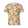thumbnail image 3 of Naloa Floral Strawberr Men's T-Shirt Sport T-shirt Men's Basic Tee Casual Men's Shirt, Round Neck, Short Sleeves - XX-Large, 3 of 5
