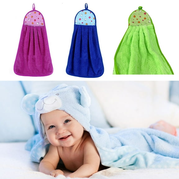 Washranp Hanging Bath Towel,Ultra Absorbent Easy-cleaning Soft Bath Blanket for Kids