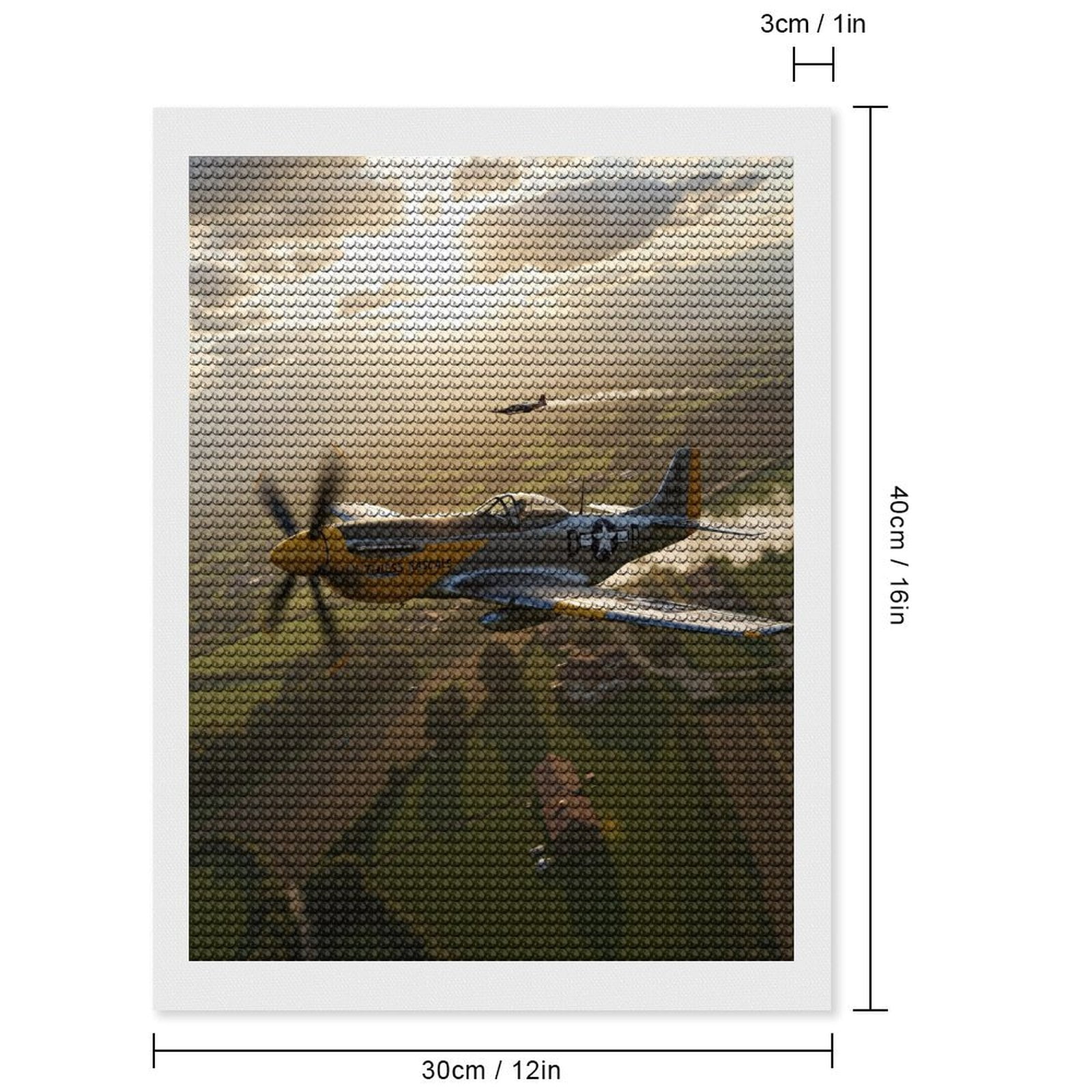 Diamond Art Kits for Adults, Vintage Planes Soaring Skyward 5D Diamond Painting Kits for Adults Beginners, DIY Full Drill Diamond Painting, Gem Art and Crafts 12x16