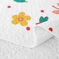 thumbnail image 5 of Erosebridal Cartoon Sloth Twin Quilt Set, Kawaii Animal Flower Twin Coverlet Set, Pink Reversible, Brown Beige, 2 Pieces (1 Bedspread and 1 Pillowcase), 5 of 7