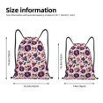 thumbnail image 5 of Yiaed Skull lips record Guitar Print Drawstring Bags Drawstring Backpack Bulk String Back Pack Gym Sport Bag-Small, 5 of 5