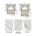 thumbnail image 5 of Easter Swag Kitchen Curtains Sets for Windows 24 Inch Length, Spring Colorful Bunny Eggs Flower Wood Grain Short Window Curtain Panels Swags Valances and Tiers 3 Piece Set for Cafe/Dining Room, 5 of 5