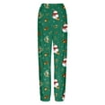 thumbnail image 5 of Fiaer Christmas Womens Sweatpants Funny Snowman Graphic Trendy Xmas Pants Baggy Casual Plus Size Comfort Holiday Trousers with Pocket Green L, 5 of 5