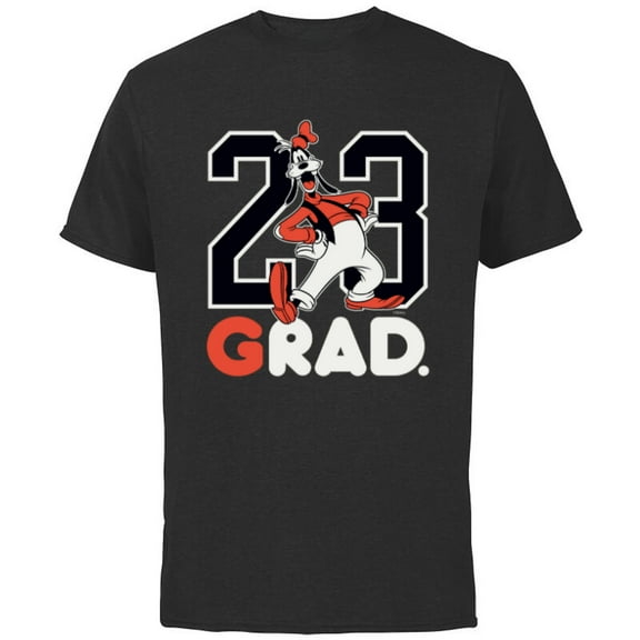 Disney Goofy Rad Grad Class of 23 Graduation 2023 - Short Sleeve Cotton T-Shirt for Adults - Customized-Black