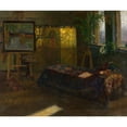 thumbnail image 2 of Leontine von Littrow 14x12 Black Ornate Wood Framed Double Matted Museum Art Print Titled: My Painter Studio in Abbazia (Around 1900), 2 of 5
