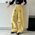 thumbnail image 2 of Xudanell Teen Girl Puppy Baggy Barrel Sweatpants Dachshund Embroidered Wide Leg Drawstring Pants with Pockets for 5-6 Years, 2 of 6