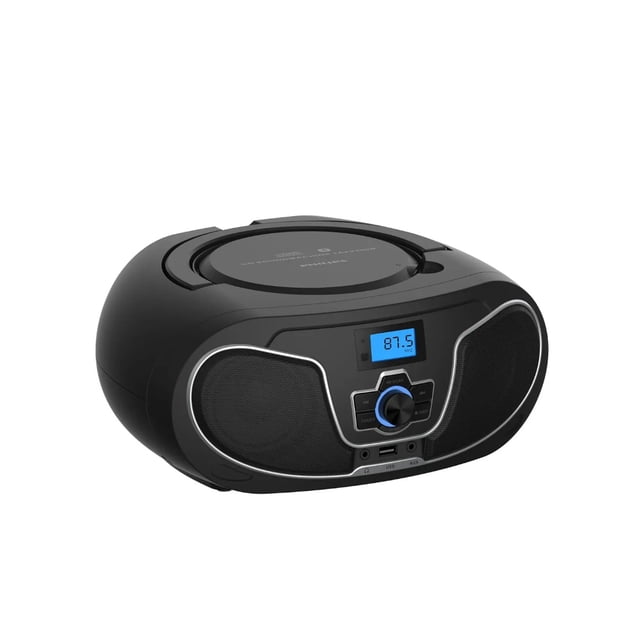 Reproductor Cd Philips Taz3300b Portátil Radio Fm Estéreo Negro