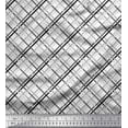 thumbnail image 1 of Soimoi Black Cotton Voile Fabric Diagonal Check Print Fabric by Yard 42 Inch Wide, 1 of 3