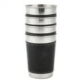 thumbnail image 4 of 4 Pcs 170ml Mini Tasse à Café Portable en Acier Inoxydable, Verre à Vin Portable, Verre à Vin en Acier Inoxydable Recouvert de Cuir, Tasse à Café et Verre à Vin 4 Petits Verres à Vin, 4 of 8