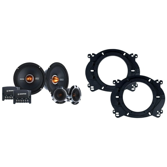 Memphis Audio SRXP62CV2 SRX Pro 6.5" Component Speaker System - Pair with OEMBKT60 Vehicle Specific 6 1/2"" Speaker Adaptors