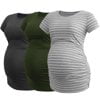Deep Grey/Army Green/Light Grey Stripe
