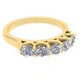 thumbnail image 2 of 1.00 Carat TW Diamond Five Stone Wedding Band in 14k Yellow Gold, 2 of 2