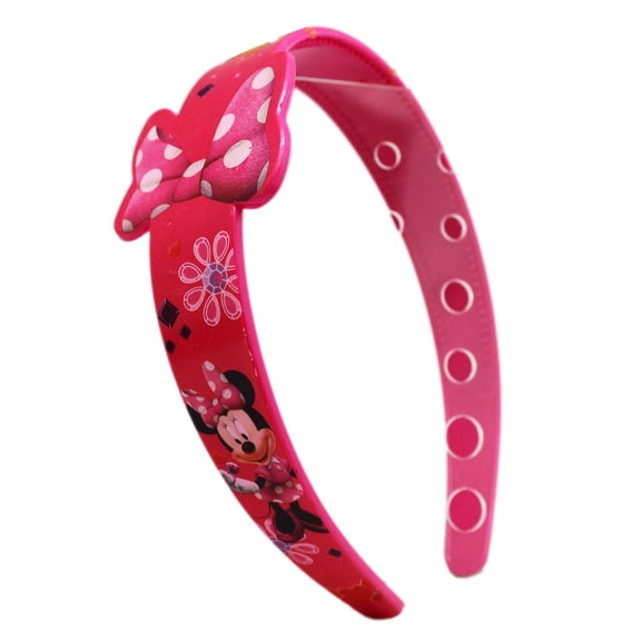 Pink Disney Minnie Mouse Hairbows and Flowers Hot Pink Girls Headband