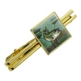 thumbnail image 1 of Bass Fish Swimming in River Square Tie Bar Clip Clasp Tack- Silver or Gold, 1 of 4