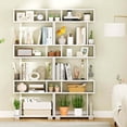 thumbnail image 4 of Costway 1 PCS Bookcase 6-Tier Bookshelf with Anti-Tipping Kit Freestanding Display Shelf White, 4 of 10