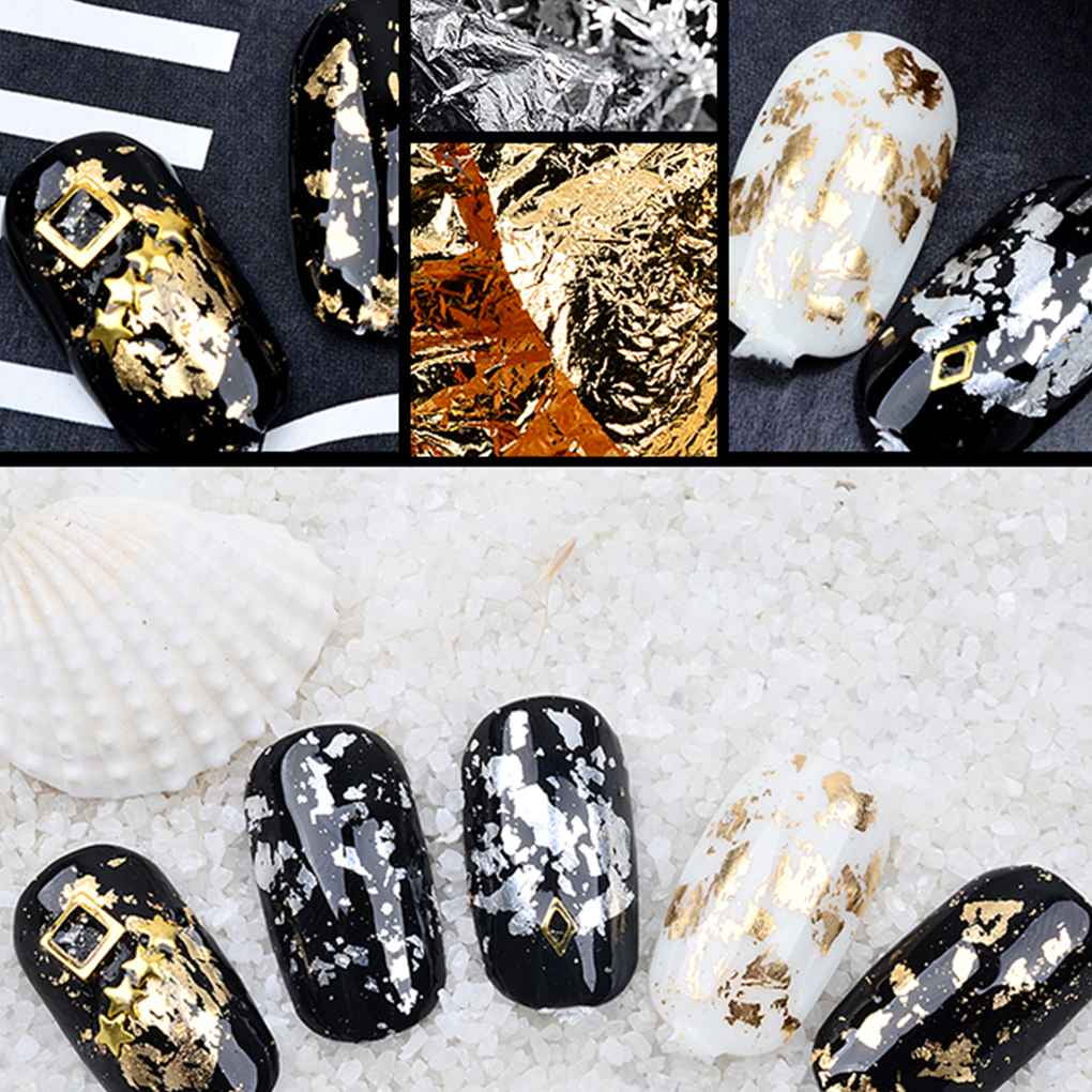 Foil Paper Glitter Sticker UV Nail Art Glitter nail Gel Polish