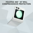 thumbnail image 4 of Samsung Galaxy Z Flip 5 Case with Hinge Protection, Liquid Silicone Protective Slim Cover Protective Body (PC) with Hinge Protector (TPU), Compatible with Samsung Galaxy Z Flip 5,White, 4 of 6