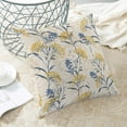 thumbnail image 4 of Spring Pillow Covers 18x18 Inch 2 Pcs, Watercolor Blue and Yellow Flower Decorative Throw Pillows,Vintage Plant Floral Summer Seasonal Outdoor Decor Pillowcase Cushion Cover for Couch Sofa, 4 of 6