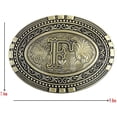 thumbnail image 2 of Mens Western Belt Buckle - Initial Cowboy Letter Oval Belt Buckles for Women, 2 of 10