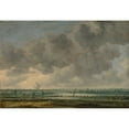 thumbnail image 2 of Jan van Goyen 24x18 Black Ornate Framed Double Matted Museum Art Print Titled: View of Haarlem and the Haarlemmer Meer (1646), 2 of 5