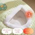 thumbnail image 6 of Uutvery Capsule Sleeping Bag for Cats Dogs, Warm Enclosed Winter Pet Bed, Foldable Soft Pet House with Cushion, Indoor Cat Dog Nest, Green, 17.72x13.78 Inches, 6 of 6