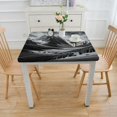 thumbnail image 3 of nygtbtfer Black Grey Tablecloth Tablecloths, Middle Century Wipeable Table Cloth for Round///Dining/Py/Wedding Table, 3 of 7