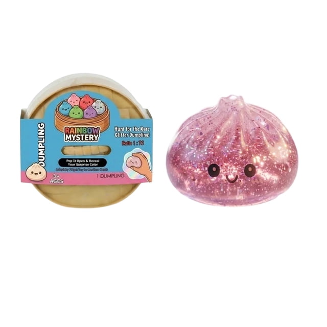 Dumpling Squishy Toys, Mystery Dumpling Squishy Toys With Steamer, Dumpling Stress Ball, Rainbow Mystery Squishys Bun, Anxiety Relief Fidget, Easter Basket Stuffers, Soft Squeeze Decompression Dough