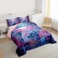 thumbnail image 3 of Feelyou Kawaii Pink Axolotl Twin Comforter Sets, Coral Sealife Kids Bedding Set, 2pcs, 3 of 8