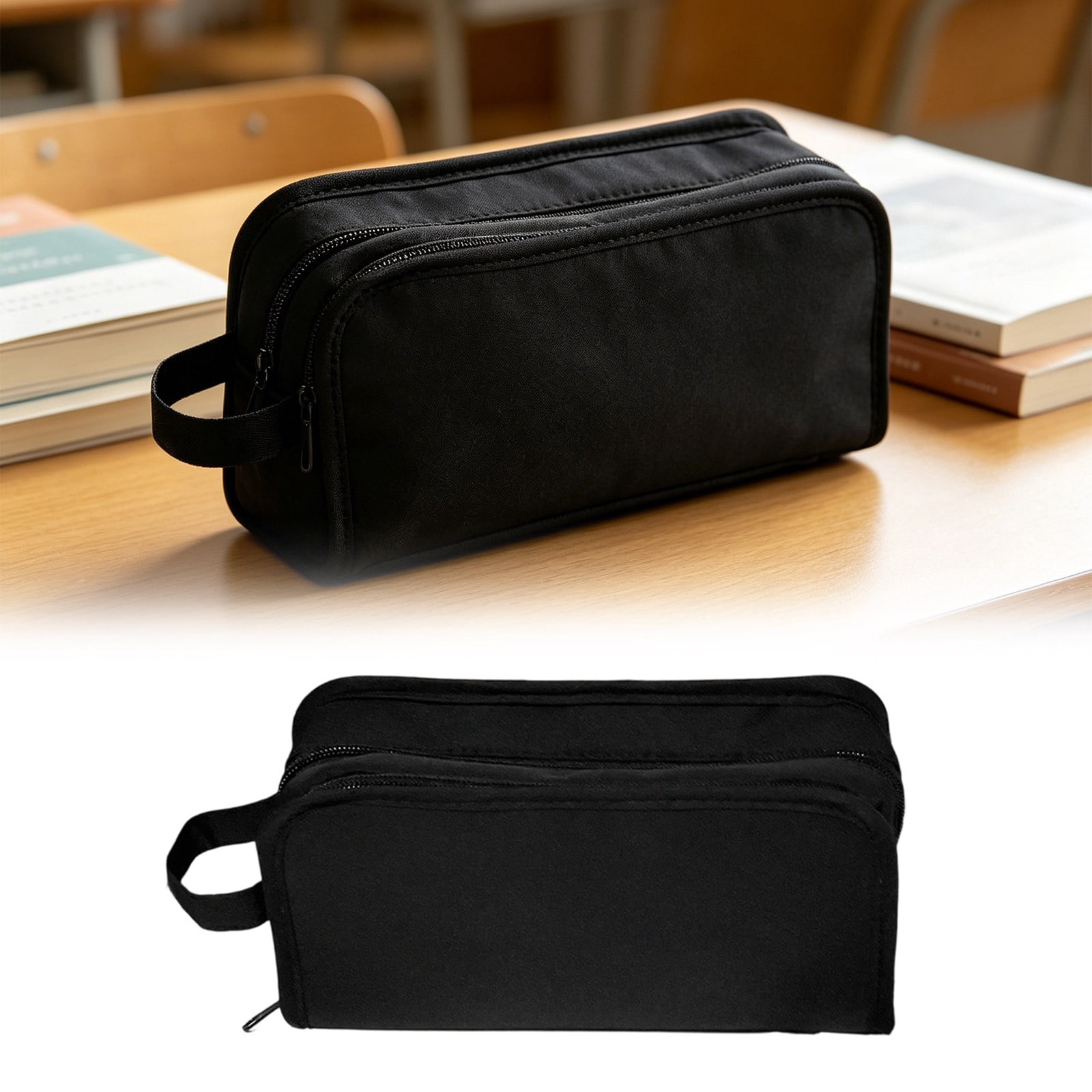Gnwei Big High Capacity Pencil Case – Pencil Bag Pouch Box Organizer Pen Case, Aesthetic Supply for Adults with Easy Grip Handle & Loop – Portable Journaling Supplies
