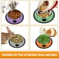thumbnail image 5 of 2Pcs/3Pcs Cat Bowls Non-Slip Stainless Steel Small Cat Food Bowls Unbreakable Thicken Cat Feeder 7 Oz Cat Dishes Suitable for Indoor Small Pets Removable Rubber Base Easily Clean, 5 of 6