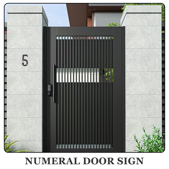 PENIKOKO Cast Iron House Numbers Set, Rectangular Black Outdoor Address Plaque for Mailbox Post, Weather-Resistant
