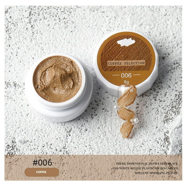 WIFKLSIIPG Gypsum Glue Nail Enhancement Color Paint Line Glue Texture Adjustable Color Suit Color Paint Carving Glue