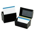 thumbnail image 3 of (2 pack) Oxford, OXF01581, Plastic Index Card Boxes with Lids, 1 Each, Black (Cards Sold Separately), 3 of 3