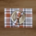 thumbnail image 5 of Solino Home Set of 4 Pure Linen Cinnamon Plaid Placemats 14 x 19 Inch - New Year – Fall Buffalo Check, Handcrafted, Machine Washable, 5 of 6