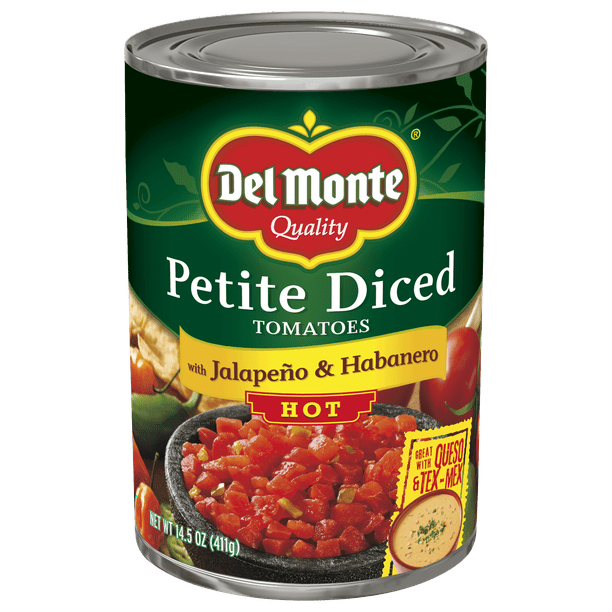 Del Monte Petite Cut Diced Tomatoes with Zesty Jalapeños, 14.5 oz