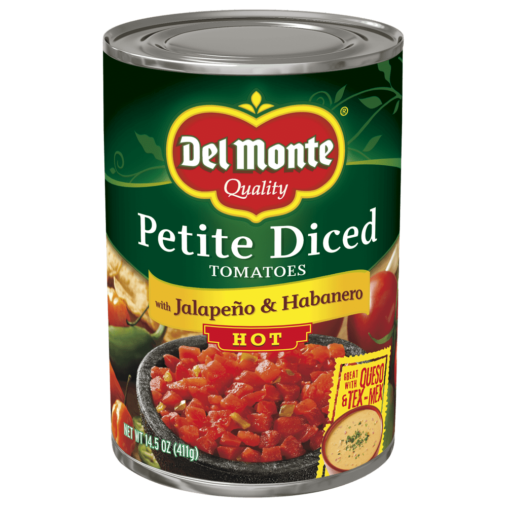 Del Monte Petite Diced Tomatoes With Jalapeno and Habanero, 14.5 Oz
