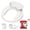 white, variant on 2-in-1 Pouring Shield & Funnel for KitchenAid Tilt Head 4.5-6QT Mixer Bowls, Silicone Splash Guard, Stand Mixer Accessory, Proof Pour Chute Design for Daily Baking Cooking Use(Red)