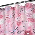 thumbnail image 3 of Pioneer Flower Floral Print Pattern Shower Curtain 84"x72" ,Bathroom Decorative Shower Curtains Set with 12 Hooks,Modern Waterproof Washable Shower Curtain, 3 of 6