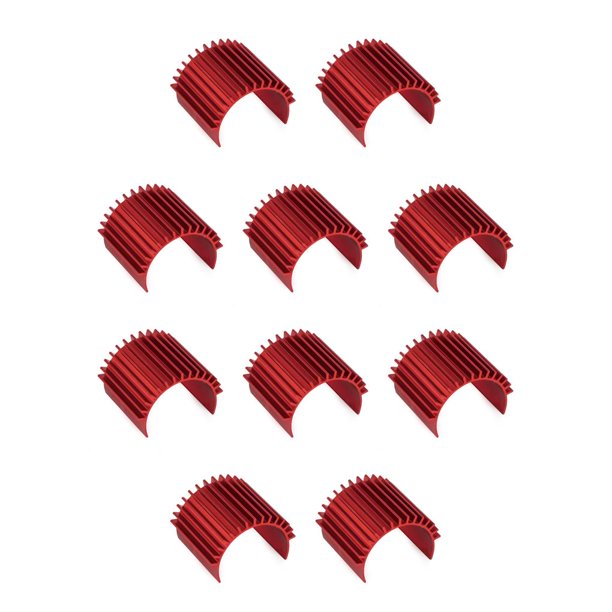 Vogacara motor disipador de calor aletas de enfriamiento aleación motor eléctrico RC coche camión dispositivos con buena conductividad térmica juguete Rojo 10piezas Vogacara CBP204575