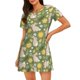 thumbnail image 1 of Balery Happy Easter Camisón de manga corta con cuello redondo para mujer, cómodo y elegante., 1 of 6
