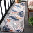 thumbnail image 3 of SAFAVIEH Cabana Kade Botanical Indoor/Outdoor Runner Rug, Pink/Grey, 2' x 9', 3 of 11