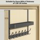 thumbnail image 4 of GPED sobre la Puerta Hooks, Resistente Colgador de Puerta Hooks para Colgar, Toalleros sobre las Puertas con 7 Abrigos Hooks y un Estante de Almacenamiento para Baño, Recámara, Cocina, Negro, 4 of 7
