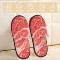 thumbnail image 2 of Fotbe Beef Steaks Pantuflas Peludas para Mujer con Estampado, Zapatillas de Peluche, Zapatos de Invierno para Casa, Uso Interior y Exterior-Large, 2 of 8